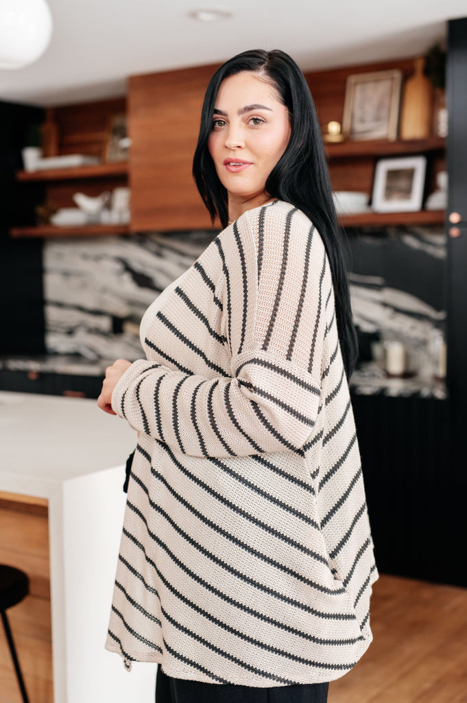 Weekend Adventure Striped Longline Cardigan-Womens-Timber Brooke Boutique, Online Women's Fashion Boutique in Amarillo, Texas