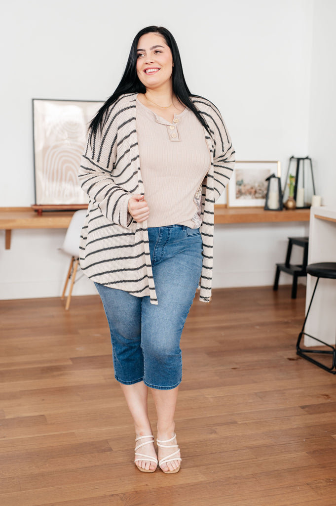 Weekend Adventure Striped Longline Cardigan-Womens-Timber Brooke Boutique, Online Women's Fashion Boutique in Amarillo, Texas