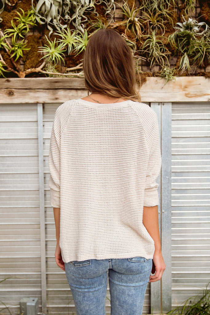 Wishful Thinking Henley In Natural-Womens-Timber Brooke Boutique, Online Women's Fashion Boutique in Amarillo, Texas