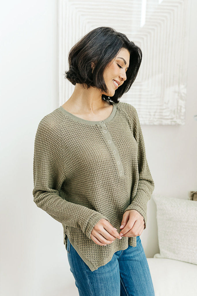 Wishful Thinking Henley In Olive-Womens-Timber Brooke Boutique, Online Women's Fashion Boutique in Amarillo, Texas