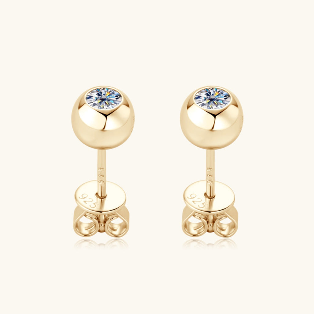 Moissanite 925 Sterling Silver Stud Earrings-Timber Brooke Boutique, Online Women's Fashion Boutique in Amarillo, Texas
