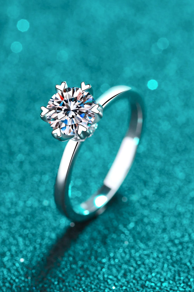 Pleasant Surprise 925 Sterling Silver 1 Carat Moissanite Ring-Timber Brooke Boutique, Online Women's Fashion Boutique in Amarillo, Texas