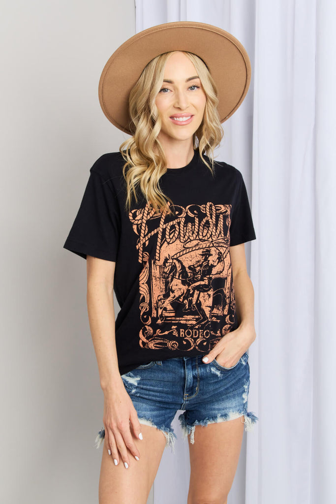mineB Full Size Graphic Round Neck Tee-Timber Brooke Boutique, Online Women's Fashion Boutique in Amarillo, Texas
