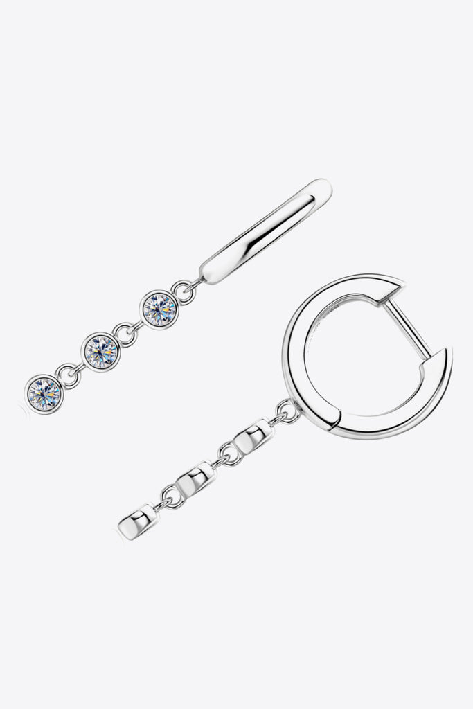 Moissanite Decor 925 Sterling Silver Earrings-Timber Brooke Boutique, Online Women's Fashion Boutique in Amarillo, Texas