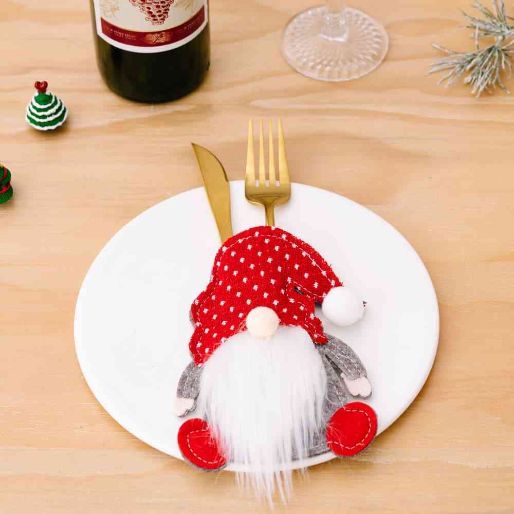 3-Piece Faceless Gnome Cutlery Holders-Timber Brooke Boutique, Online Women's Fashion Boutique in Amarillo, Texas