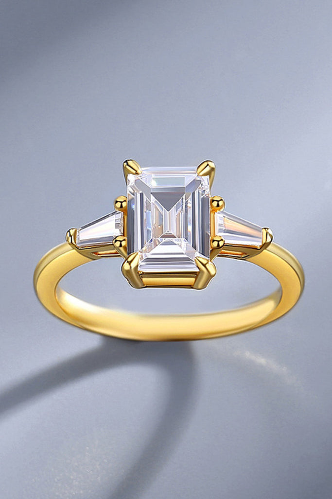 2 Carat Moissanite Rectangle Ring-Timber Brooke Boutique, Online Women's Fashion Boutique in Amarillo, Texas