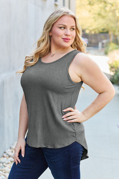 Basic Bae Full Size Round Neck Tank-Timber Brooke Boutique, Online Women's Fashion Boutique in Amarillo, Texas