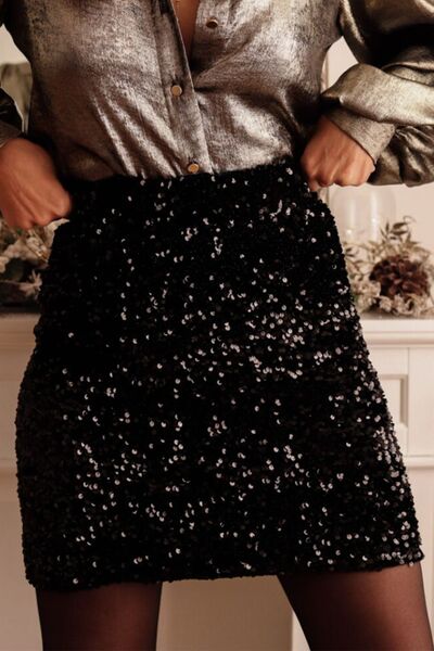 Sequin Mini Skirt-Timber Brooke Boutique, Online Women's Fashion Boutique in Amarillo, Texas