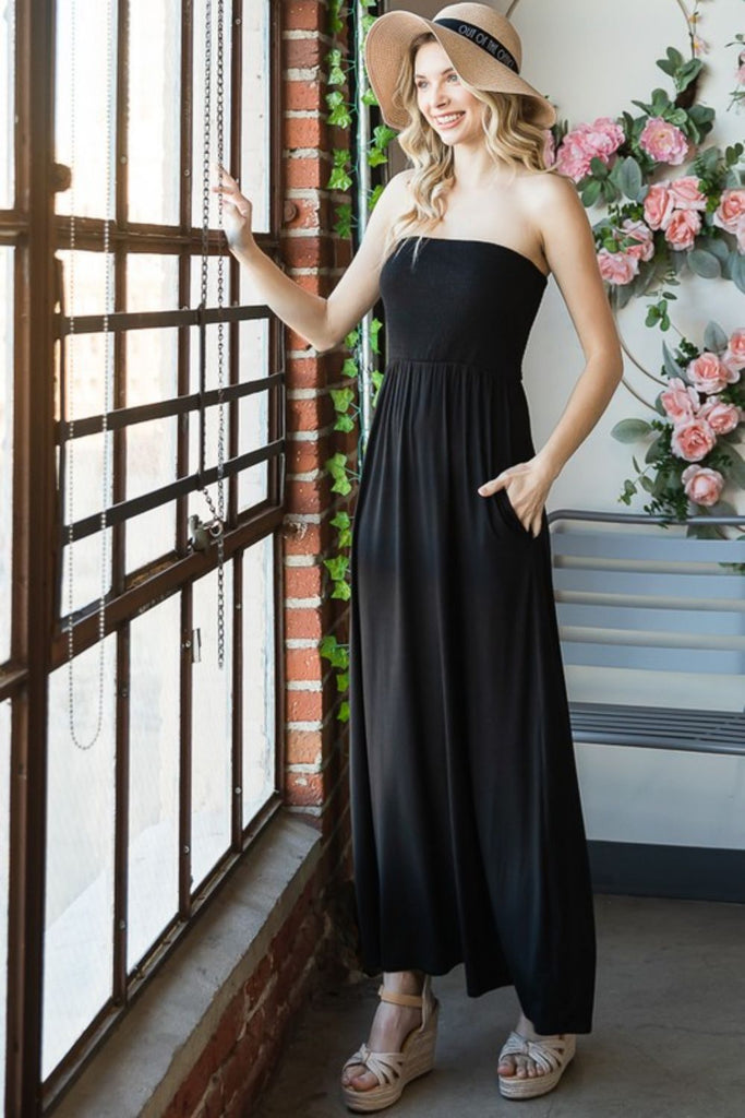 Heimish Full Size Strapless Maxi Dress-Timber Brooke Boutique, Online Women's Fashion Boutique in Amarillo, Texas