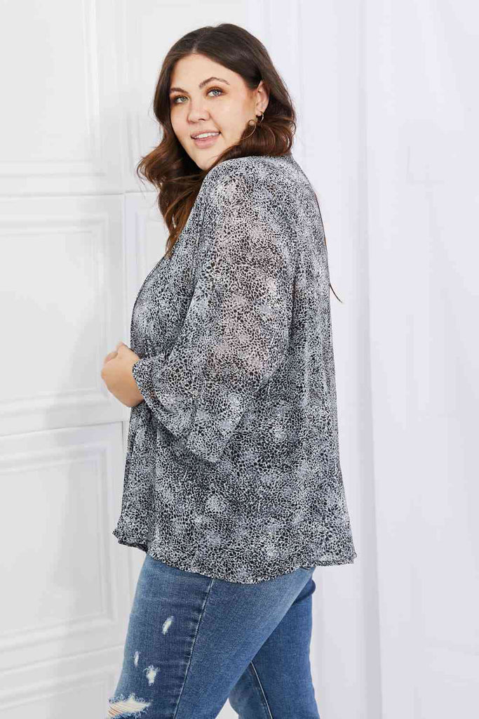 Melody Full Size Snake Print Chiffon Kimono-Timber Brooke Boutique, Online Women's Fashion Boutique in Amarillo, Texas