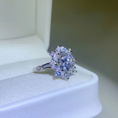 2 Carat Moissanite 925 Sterling Silver Ring-Timber Brooke Boutique, Online Women's Fashion Boutique in Amarillo, Texas