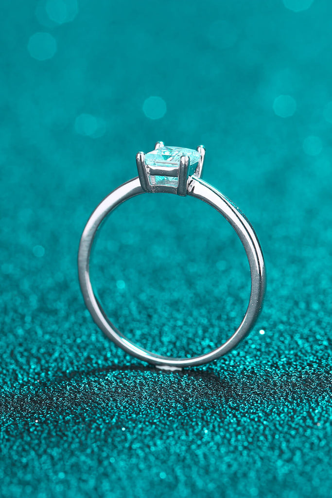 925 Sterling Silver Moissanite Solitaire Ring-Timber Brooke Boutique, Online Women's Fashion Boutique in Amarillo, Texas