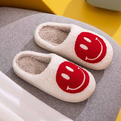 Melody Smiley Face Cozy Slippers-Timber Brooke Boutique, Online Women's Fashion Boutique in Amarillo, Texas