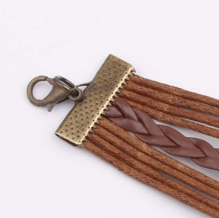 Alloy PU Leather Rope Bracelet-Timber Brooke Boutique, Online Women's Fashion Boutique in Amarillo, Texas