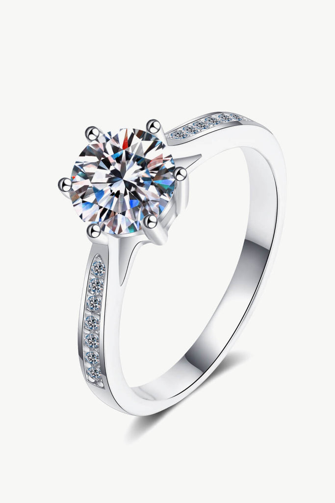 925 Sterling Silver Moissanite Ring-Timber Brooke Boutique, Online Women's Fashion Boutique in Amarillo, Texas