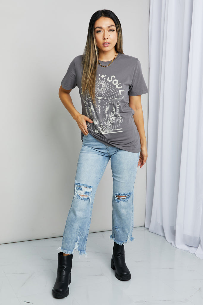 mineB Full Size WILD SOUL Graphic Tee-Timber Brooke Boutique, Online Women's Fashion Boutique in Amarillo, Texas
