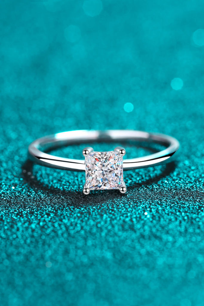 925 Sterling Silver Moissanite Solitaire Ring-Timber Brooke Boutique, Online Women's Fashion Boutique in Amarillo, Texas