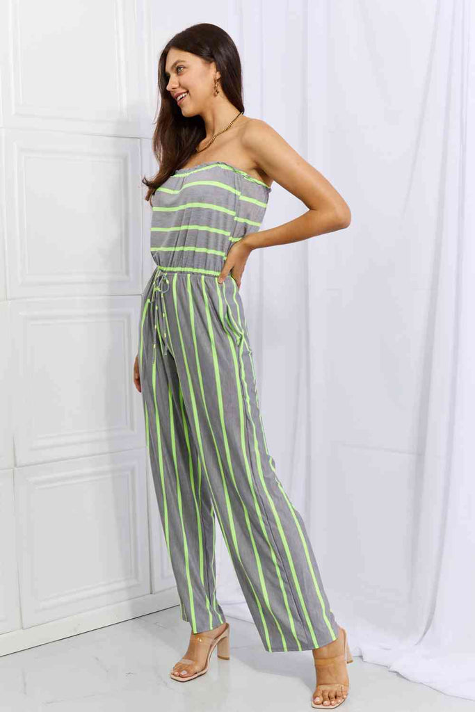 Sew In Love Pop Of Color Full Size Sleeveless Striped Jumpsuit-Timber Brooke Boutique, Online Women's Fashion Boutique in Amarillo, Texas
