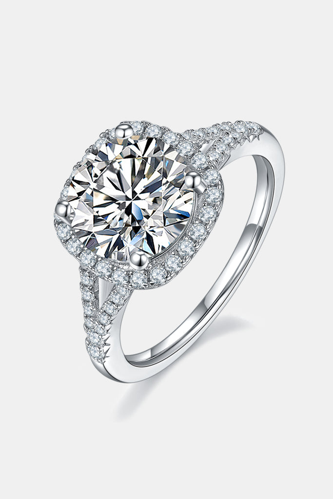 3 Carat Moissanite Halo Ring-Timber Brooke Boutique, Online Women's Fashion Boutique in Amarillo, Texas