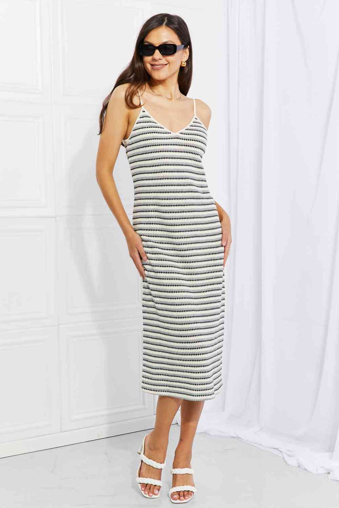 HYFVE One to Remember Striped Sleeveless Midi Dress-Timber Brooke Boutique, Online Women's Fashion Boutique in Amarillo, Texas