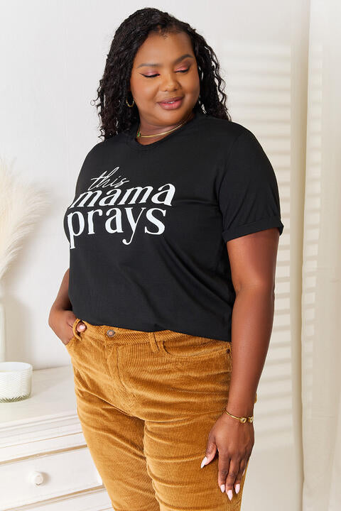 Simply Love THIS MAMA PRAYS Graphic T-Shirt-Timber Brooke Boutique, Online Women's Fashion Boutique in Amarillo, Texas