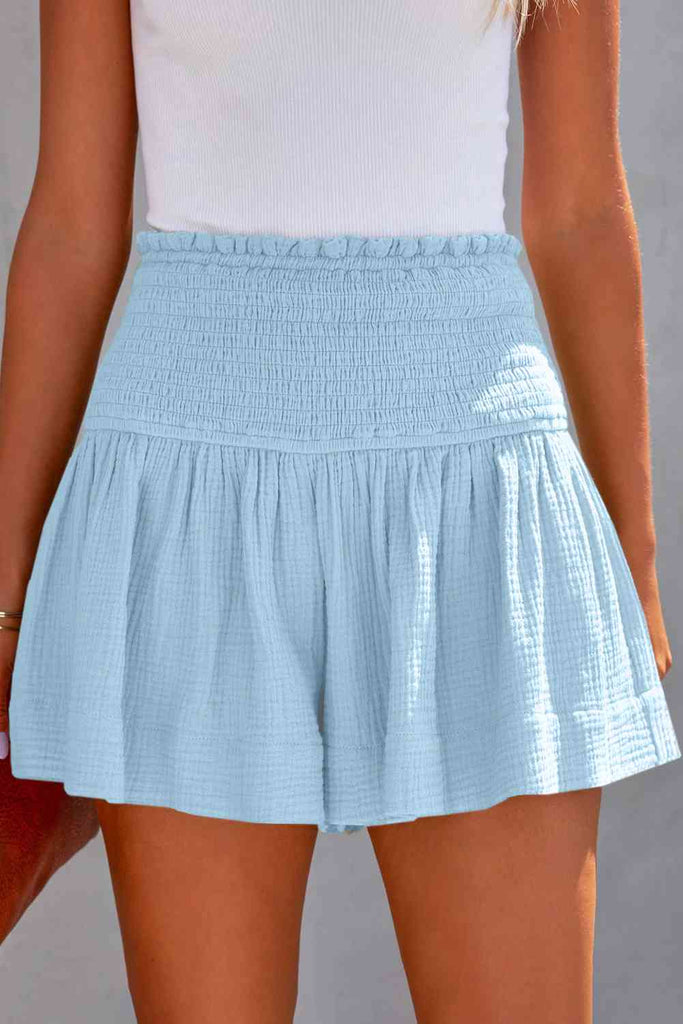 Smocked Waistband Shorts-Timber Brooke Boutique, Online Women's Fashion Boutique in Amarillo, Texas