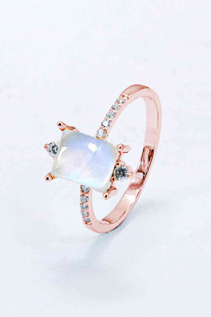 925 Sterling Silver Square Moonstone Ring-Timber Brooke Boutique, Online Women's Fashion Boutique in Amarillo, Texas