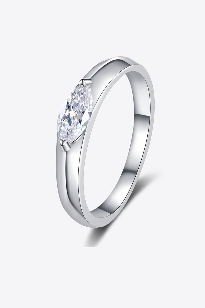 Moissanite Rhodium-Plated Ring-Timber Brooke Boutique, Online Women's Fashion Boutique in Amarillo, Texas