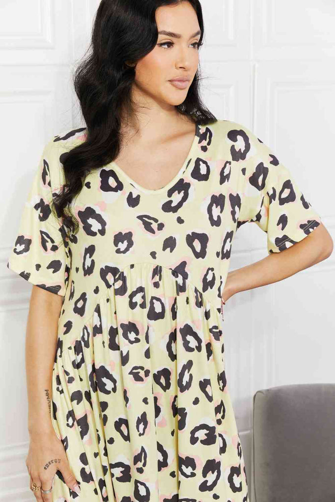 BOMBOM Take It Easy Animal Print Dress-Timber Brooke Boutique, Online Women's Fashion Boutique in Amarillo, Texas