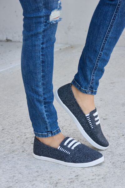 Forever Link Round Toe Slip-On Flat Sneakers-Timber Brooke Boutique, Online Women's Fashion Boutique in Amarillo, Texas