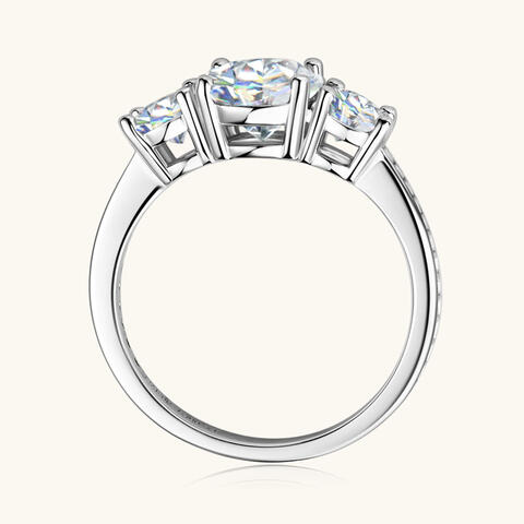 3 Carat Moissanite 925 Sterling Silver Ring-Timber Brooke Boutique, Online Women's Fashion Boutique in Amarillo, Texas