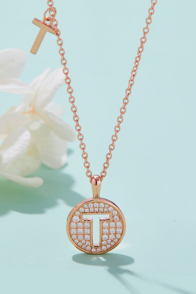 Moissanite K to T Pendant Necklace-Timber Brooke Boutique, Online Women's Fashion Boutique in Amarillo, Texas