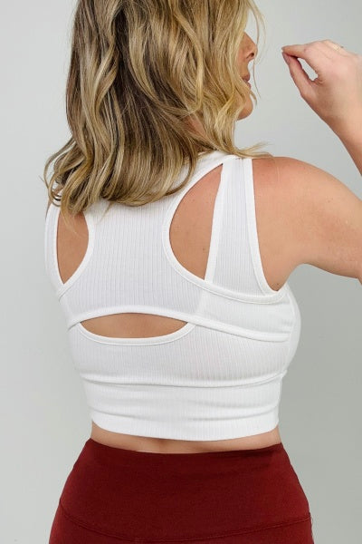 "Alex" White Birch Sleeveless Ribbed Knit Bralette-Tank Tops & Camis-Timber Brooke Boutique, Online Women's Fashion Boutique in Amarillo, Texas
