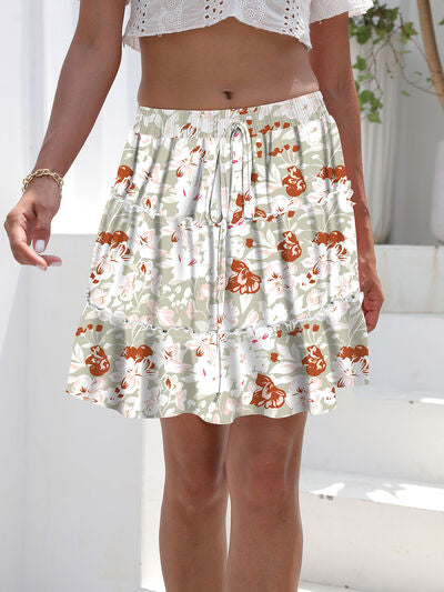 Printed Elastic Waist Mini Skirt-Timber Brooke Boutique, Online Women's Fashion Boutique in Amarillo, Texas