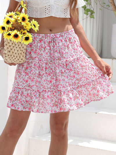Printed Elastic Waist Mini Skirt-Timber Brooke Boutique, Online Women's Fashion Boutique in Amarillo, Texas