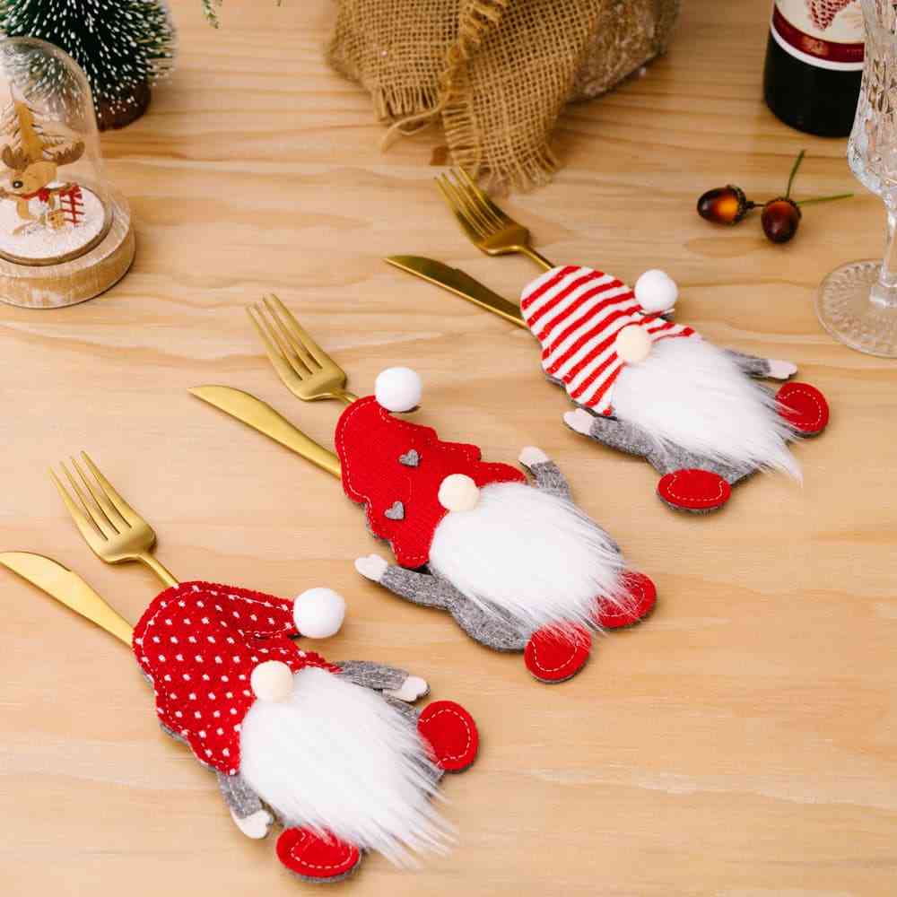 3-Piece Faceless Gnome Cutlery Holders-Timber Brooke Boutique, Online Women's Fashion Boutique in Amarillo, Texas