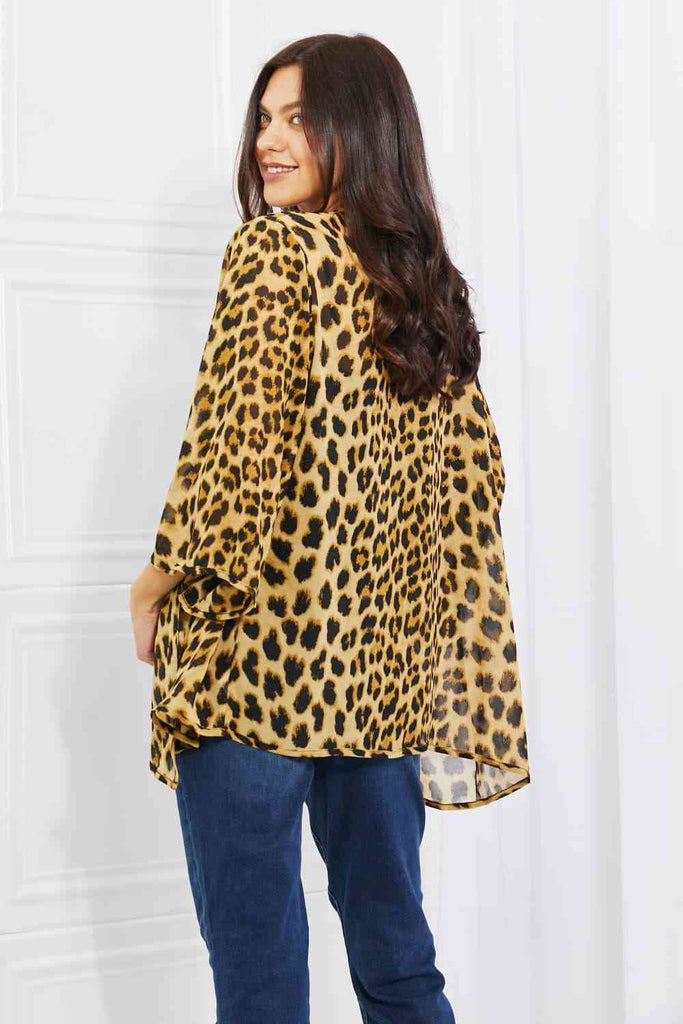 Melody Wild Muse Full Size Animal Print Kimono in Brown-Timber Brooke Boutique, Online Women's Fashion Boutique in Amarillo, Texas