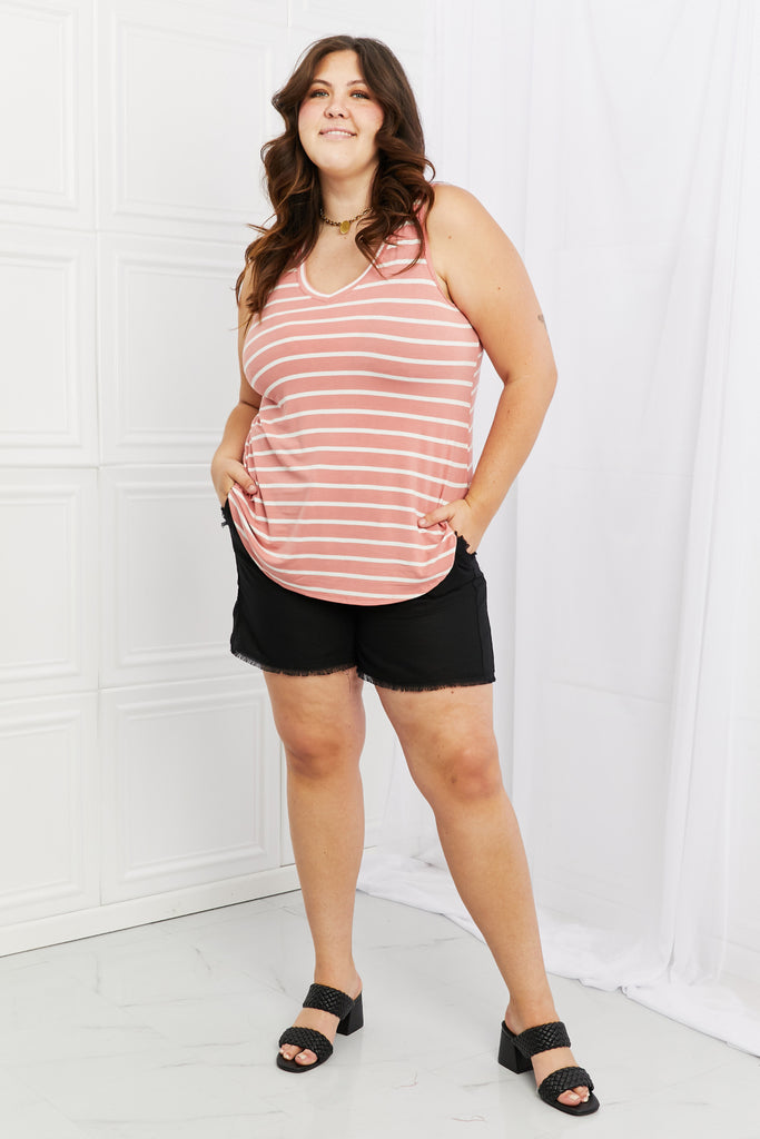 Zenana Find Your Path Full Size Sleeveless Striped Top-Timber Brooke Boutique, Online Women's Fashion Boutique in Amarillo, Texas