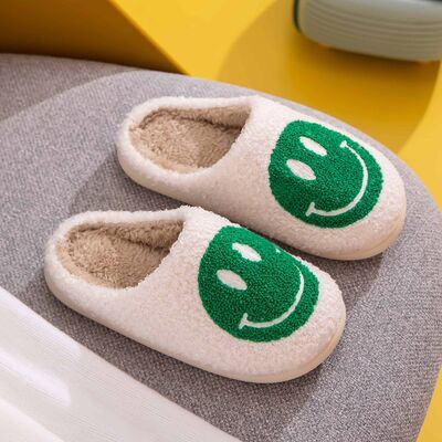 Melody Smiley Face Slippers-Timber Brooke Boutique, Online Women's Fashion Boutique in Amarillo, Texas