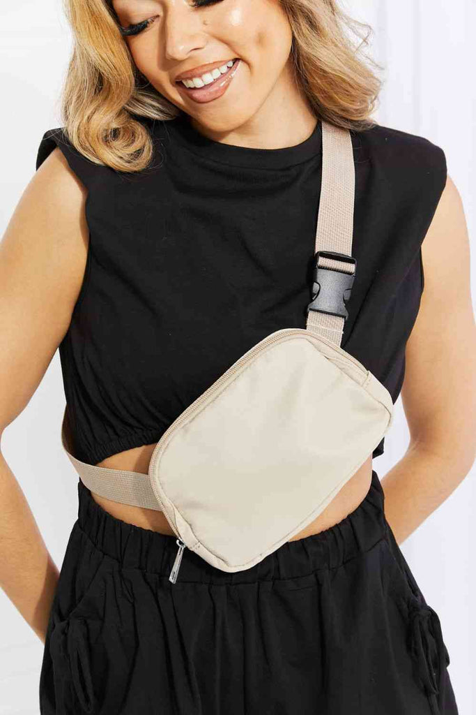 Buckle Zip Closure Fanny Pack-Timber Brooke Boutique, Online Women's Fashion Boutique in Amarillo, Texas