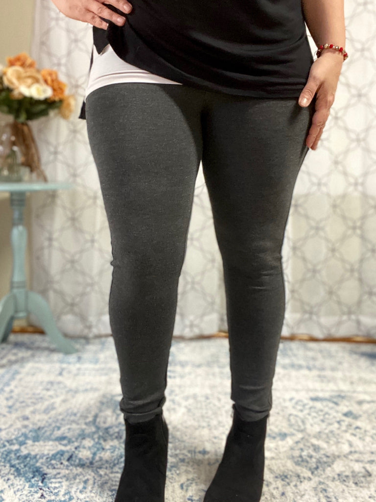 My Perfect Ponte Pants in Charcoal-Yelete-Timber Brooke Boutique, Online Women's Fashion Boutique in Amarillo, Texas