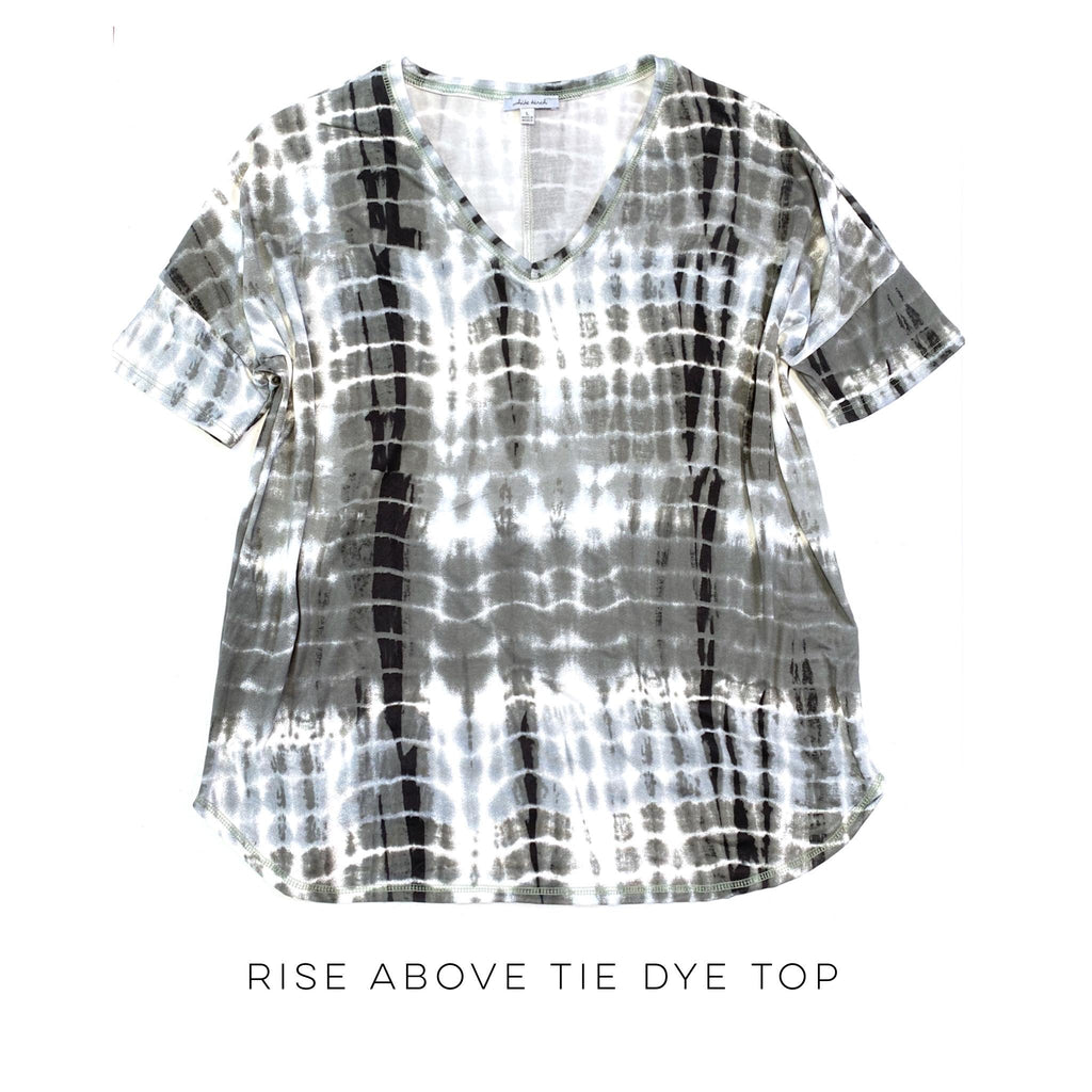 Rise Above Tie Dye Top-White Birch-Timber Brooke Boutique, Online Women's Fashion Boutique in Amarillo, Texas