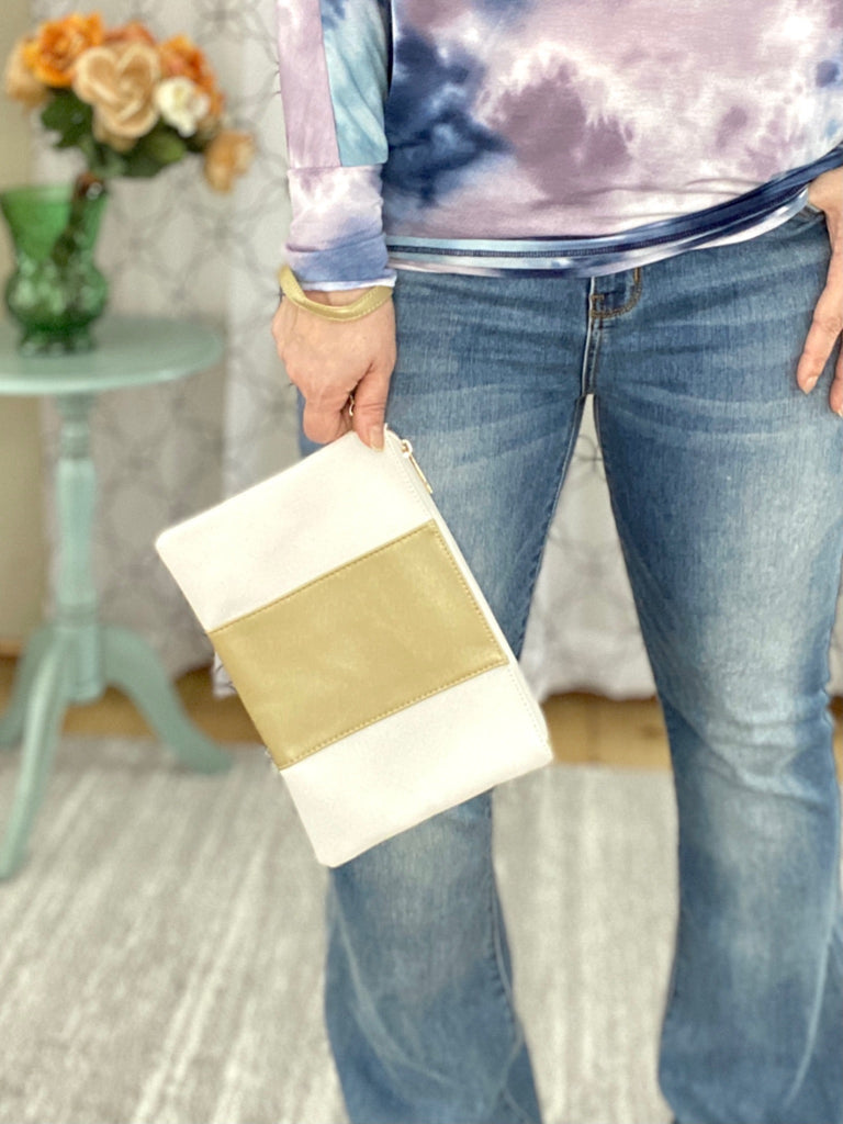 The Gold Shimmer Clutch-Julia Rose-Timber Brooke Boutique, Online Women's Fashion Boutique in Amarillo, Texas