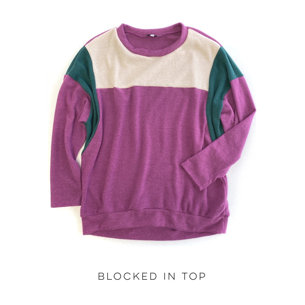 Blocked In Top-Sweaters-Timber Brooke Boutique, Online Women's Fashion Boutique in Amarillo, Texas